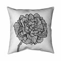 Begin Home Decor 20 x 20 in. Peony Line-Double Sided Print Indoor Pillow 5541-2020-FL378